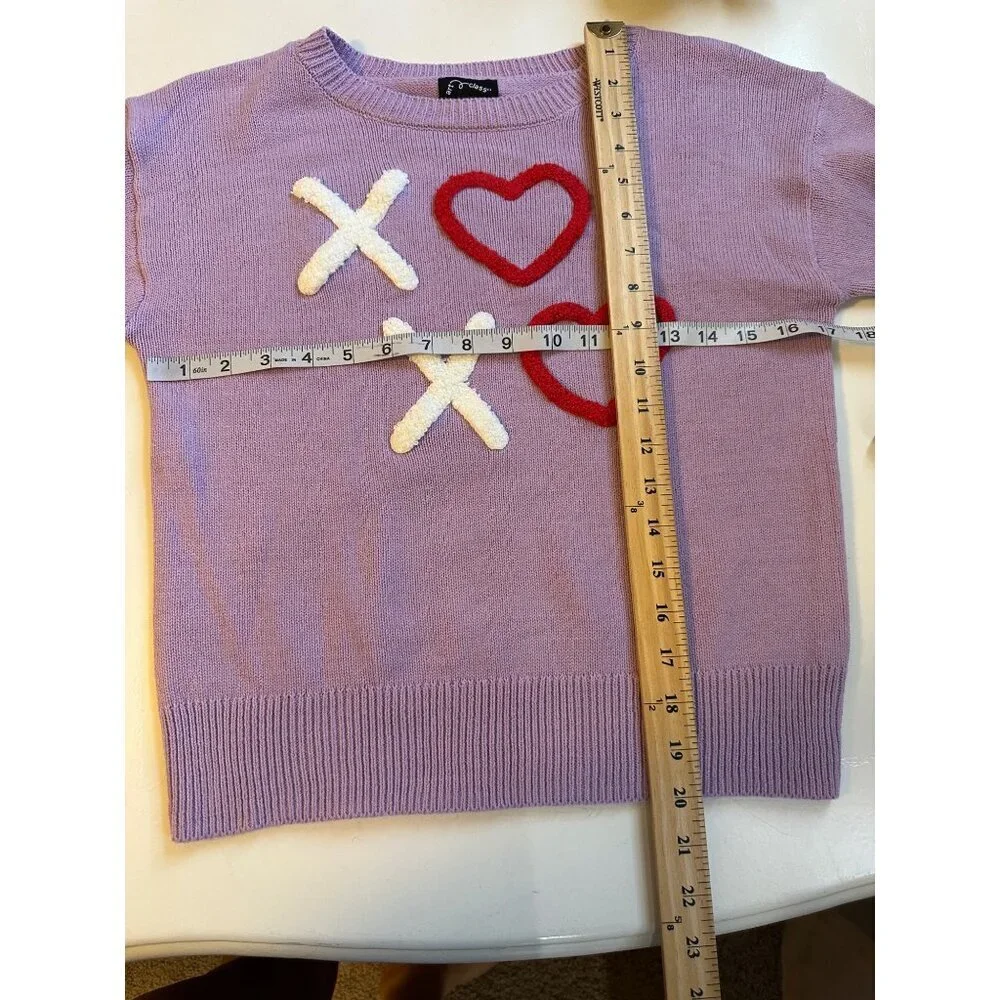 Art Class Valentines Day Girl's Pullover XOXO Sweatshirt size 10/12 NWT